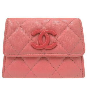 CHANEL Pink Leather Wallet